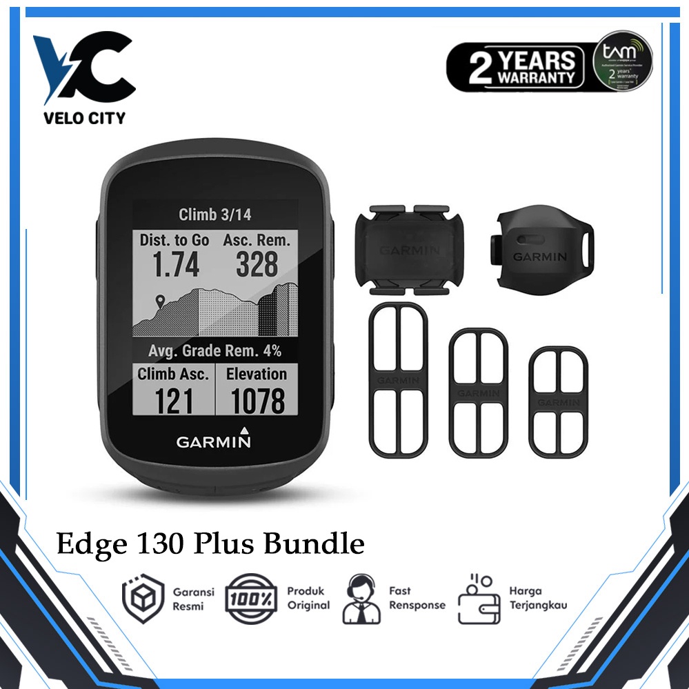 Garmin Edge 130 Plus Bundle Garansi Resmi TAM 1 Tahun