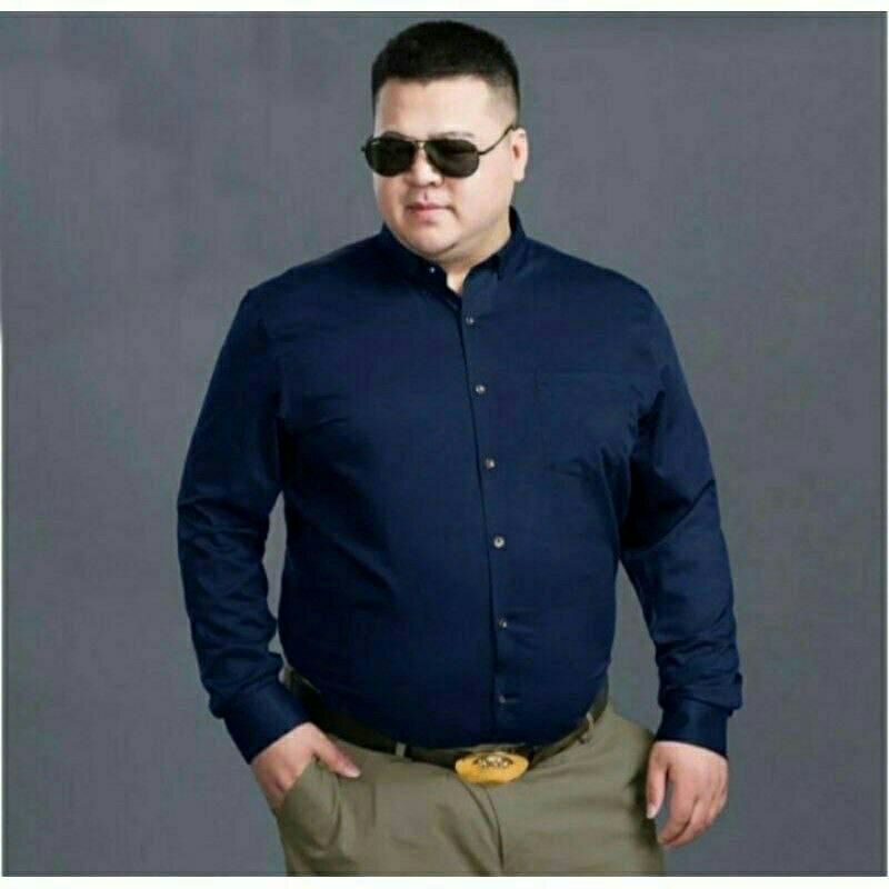 BAJU PRIA KEMEJA PANJANG POLOSAN BIG SIZE ( M - XXL)