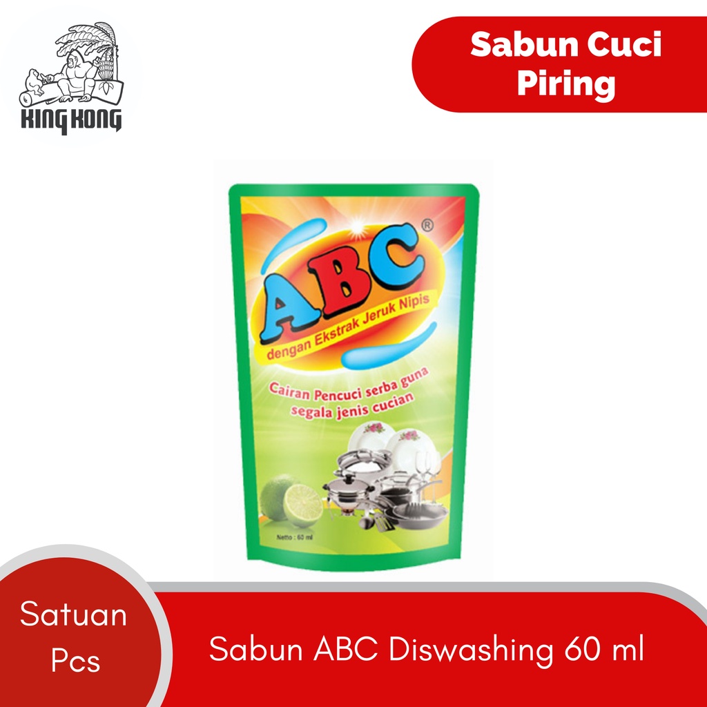 Sabun ABC Dishwashing 60 ML dijual per pouch - Sabun Cuci Piring