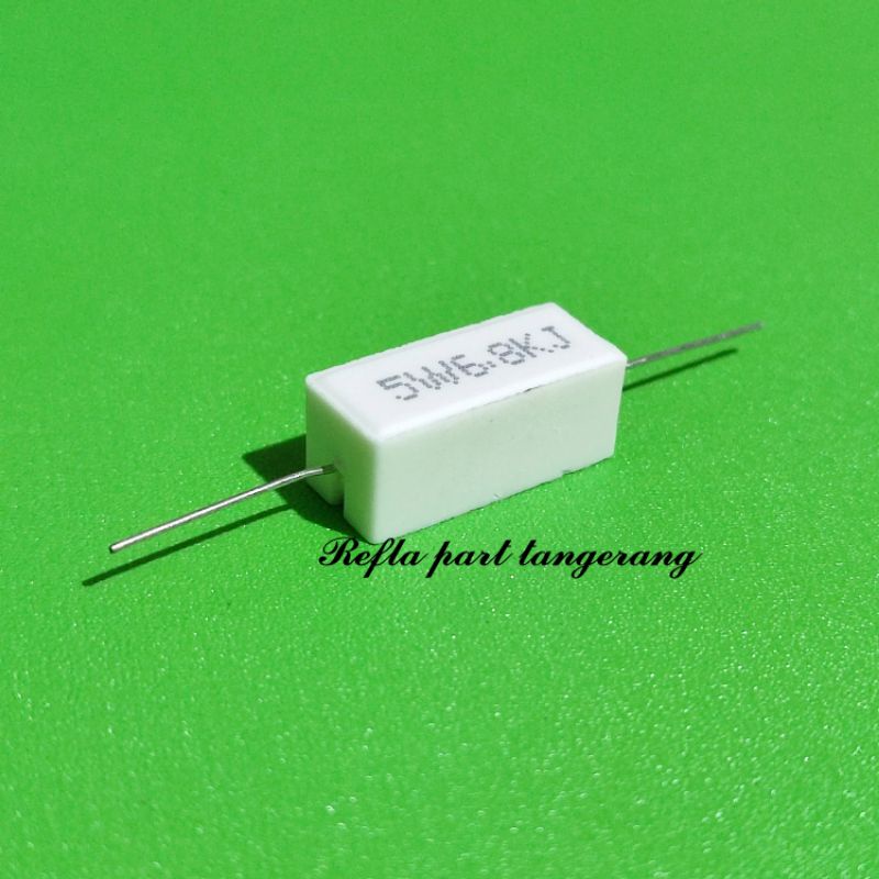 1 BUAH RESISTOR KAPUR 5W 6.8K 6K8 OHM ROHS