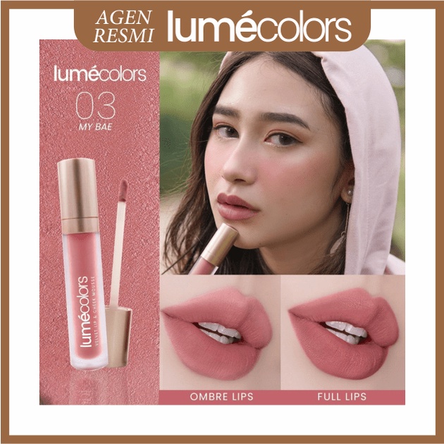 Lipstik Liptint Lumecolors Lumecolor Lumecolour Warna My Bae Lip and Cheek Mousse Lip Balm Lipcream 