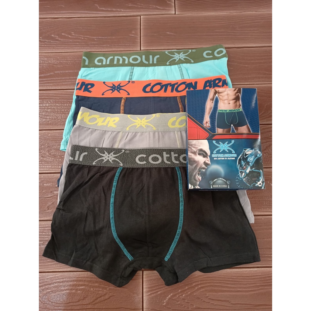 3 PCS CELANA DALAM BOXER PRIA COTTON ARMOUR PREMIUM