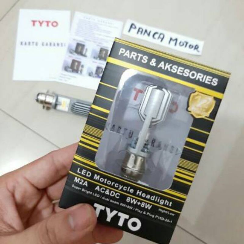 Lampu led depan tyto M2A headlamp H6 M2A 2 sisi bebek matic AC DC original TYTO