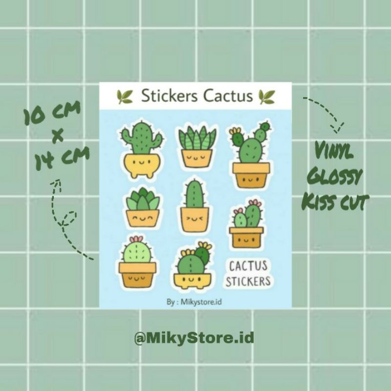 

[READY] Sticker Cactus Set