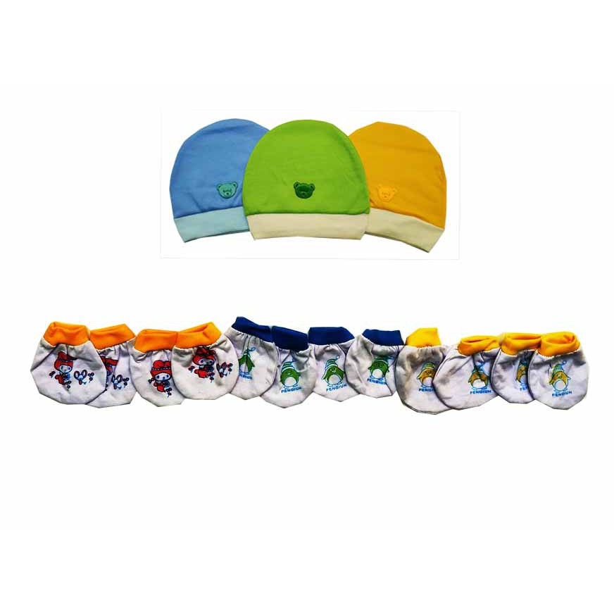 Paket Perlengkapan Bayi Baru Lahir Setelan Baju Celana Topi Sarung Tangan Kaki Kado Newborn Gift Set