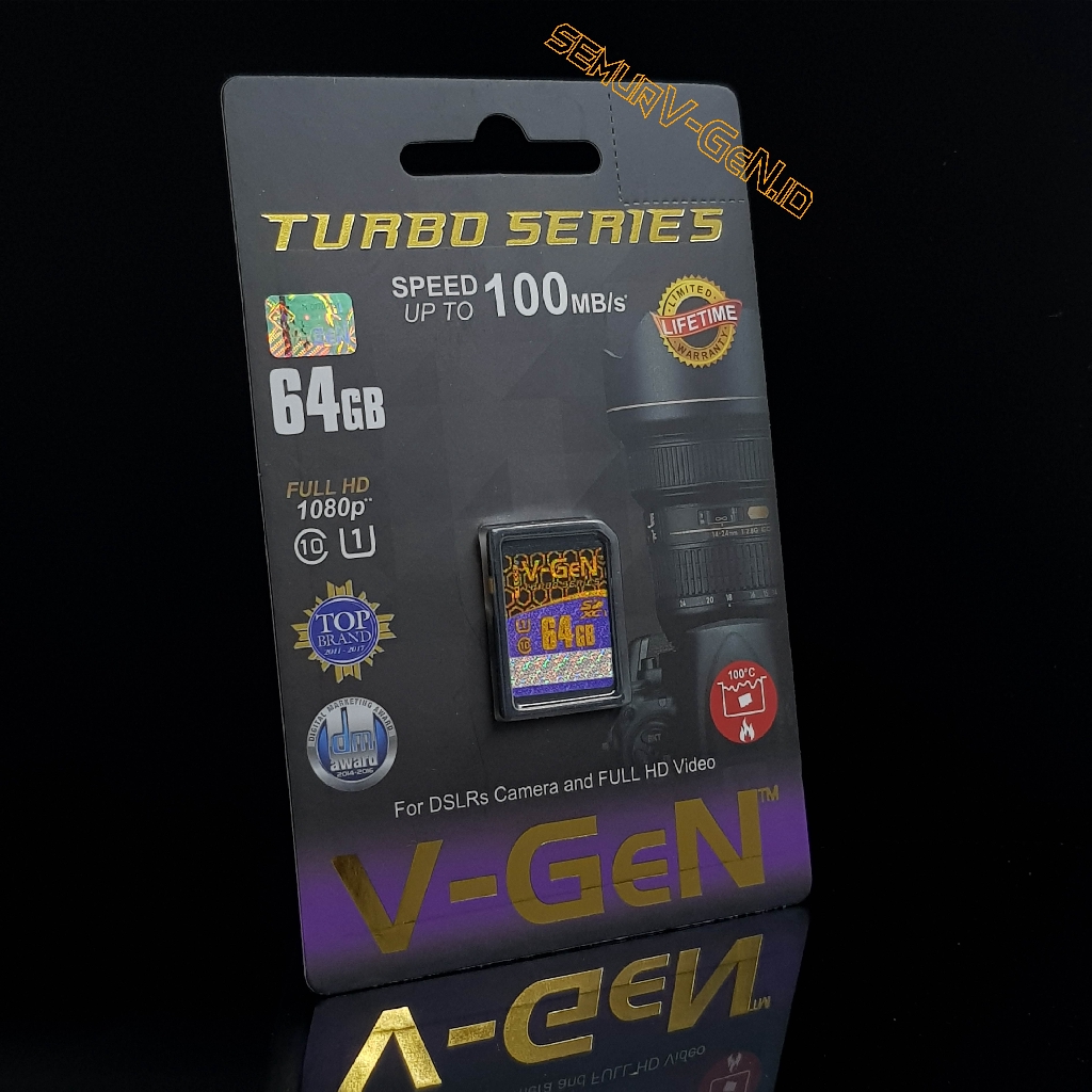 V-GeN SD Card Kamera 64gb Turbo | Memory Card Camera 64 gb VGEN | SDXC