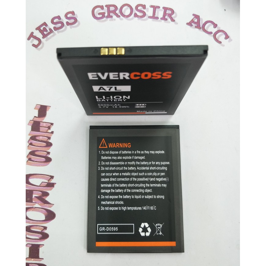 Baterai Battery Batre Double Power EVERCROSS CROSS EVERCOSS ( A7L ) - Hitam