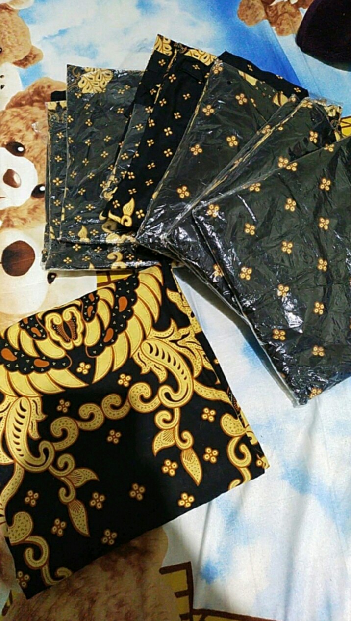 Promo Batik Couple Keluarga Sarimbit Sania Ruffle Batik Ori Ndoro Jowi Motif Gurita Kuning