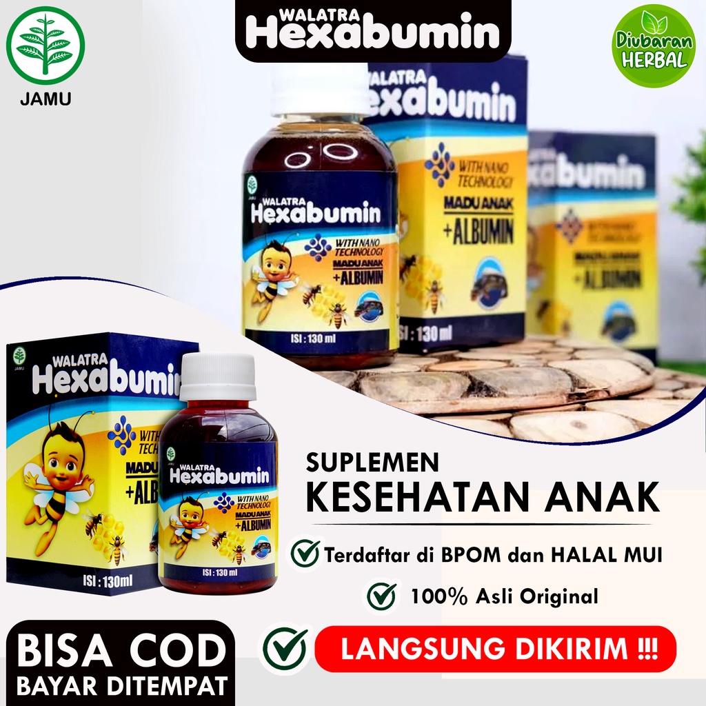 Suplemen Kesehatan Anak Walatra Hexabumin Herbal Original