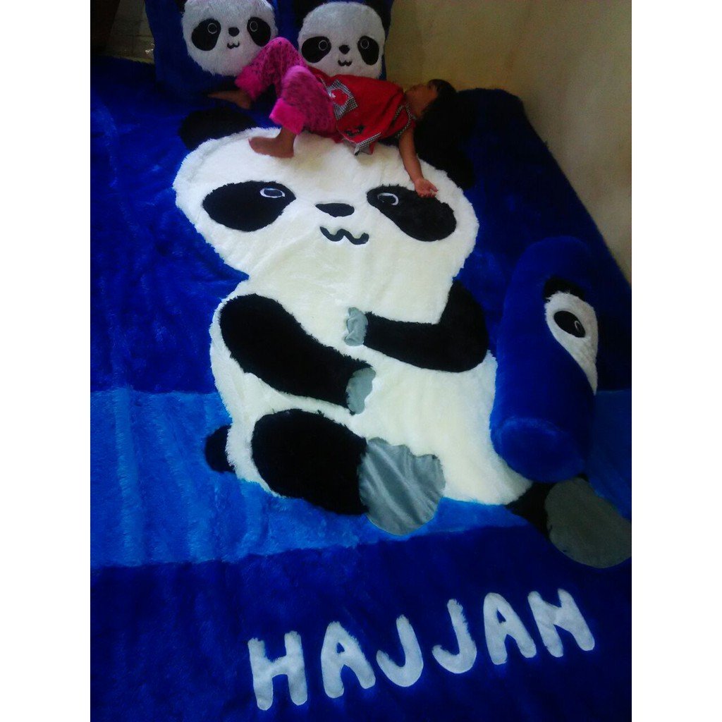 Karpet Karakter Panda Biru