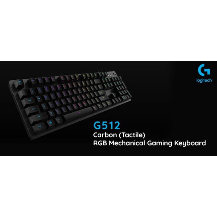 "Logitech G512 carbon - RGB MECHANICAL GAMING KEYBOARD"