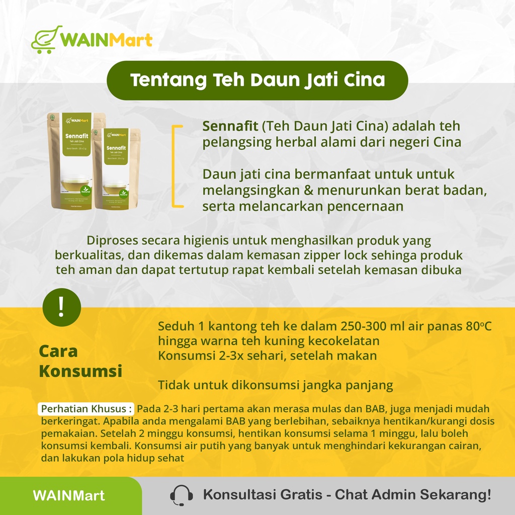 LANGSING ALAMI !!! Teh Celup Daun Jati Cina Herbal Alami dan Peluntur Lemak Terampuh