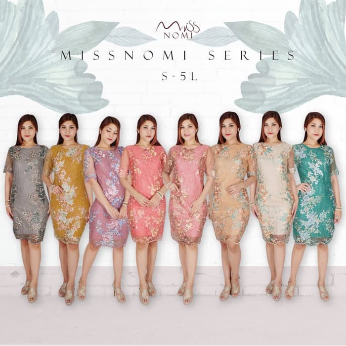 Dress lace midi jumbo/ Dress brukat jumbo bodycon mini/ Gaun pesta wan