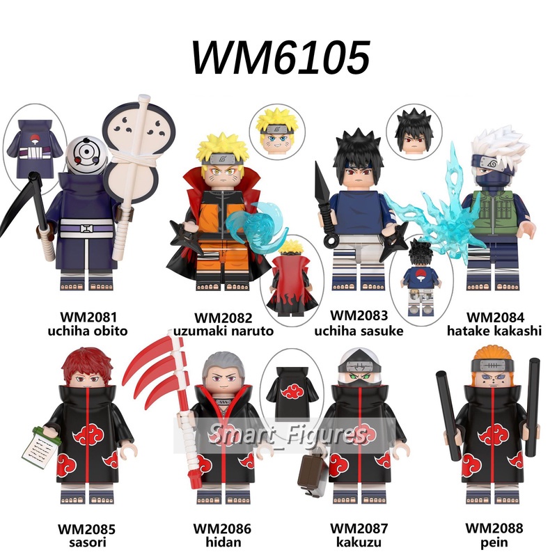 Action Figure Mini Naruto Might Guy Namikaze Minato Tsunade Jiraiya WM6105-6109 Untuk Koleksi