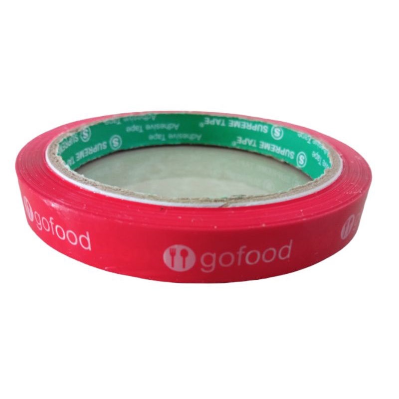 Lakban gofood Isolasi go food merah 12mm 50 yard