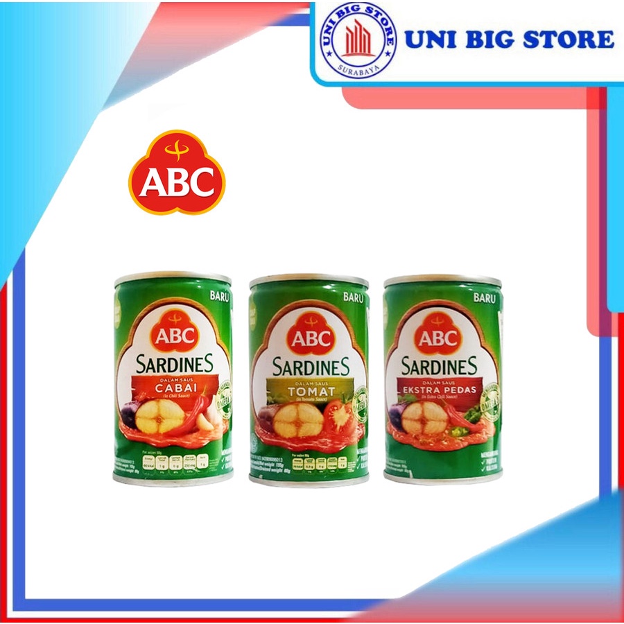 

ABC Sardines Tomat | Cabai | Ekstra Pedas 155 gr Sarden Kaleng