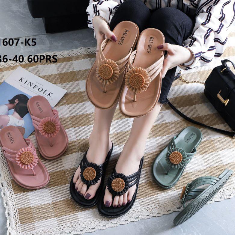 GROSIR (Tidak Jual Ecer) Sandal Balance Japit Matahari 1607-K5/Sandal Japit Karet Wanita (KODE 24)