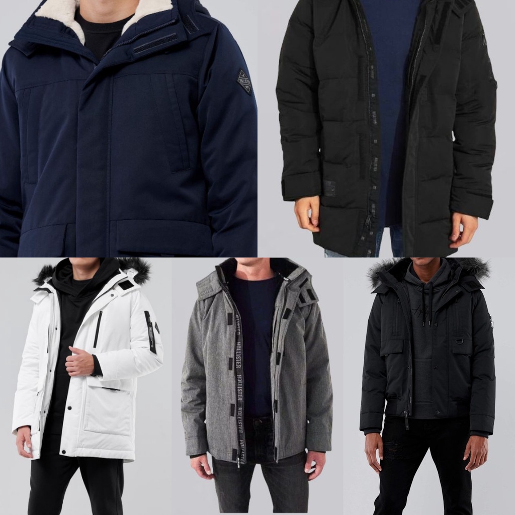 Jaket Hollister Pria All Weather Collection Faux Fur Lined