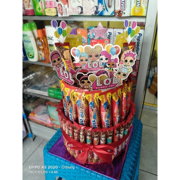 

Tart snack paket kue ulang tahun/Snack Tower/Bucket Hampers