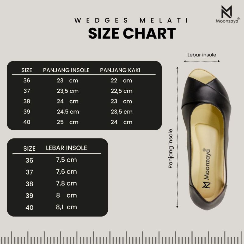 Ready Melati Wedges Original by Moonzaya Sandal Cewek