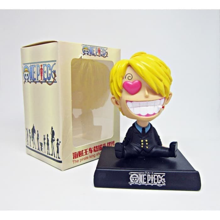 Super Promo! PAJANGAN DASHBOARD MOBIL SANJI ONE PIECE DUDUK BONEKA MINIATUR FIGURE Murah!