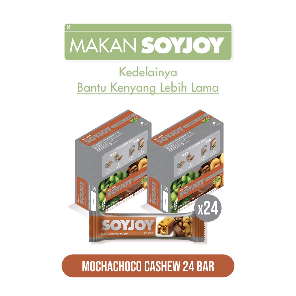 

SOYJOY Snack Bar Kedelai Mochachoco Cashew isi 24 Bar