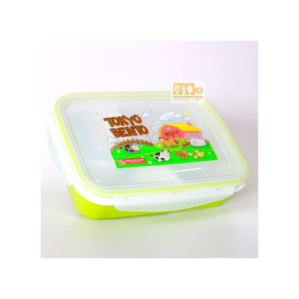 Lunch Box Bento Box Plastik 4 Sekat Premium - Warna