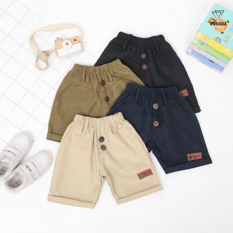 1-8 tahun LUI PANTS Celana Pendek Anak Kancing Celana Anak BASIC Celana Anak Unisex Short Pants