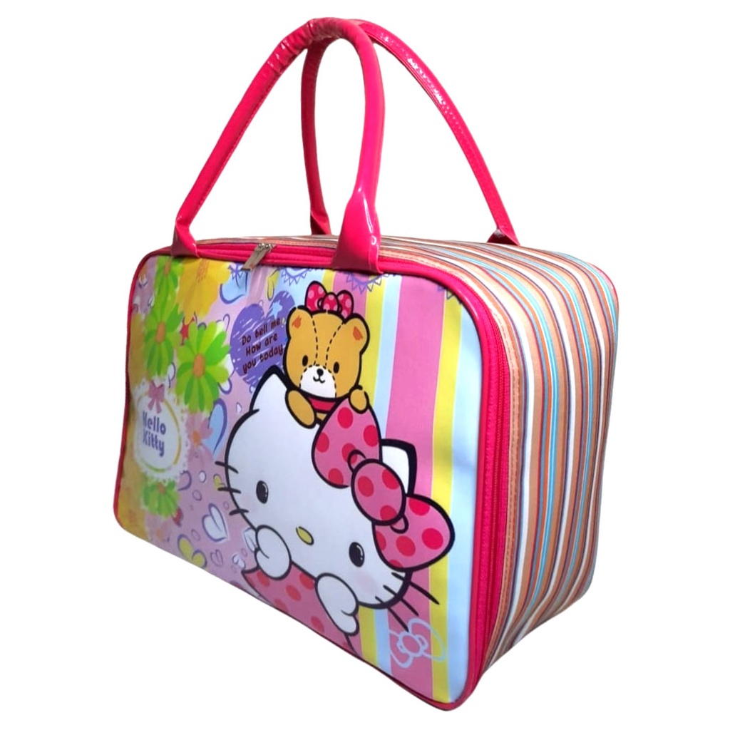 Travel Bag Karakter Hello Kitty / Tas Koper Karakter / Tas Pakaian Anak Dan Dewasa