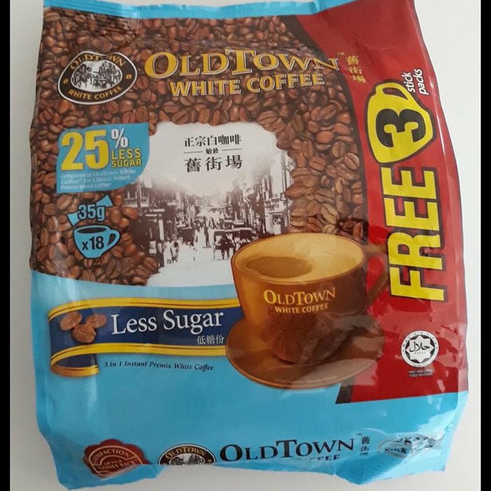 

Old Town Less Sugar / Kurang Gula White Coffee 35 gram x 15 sachets