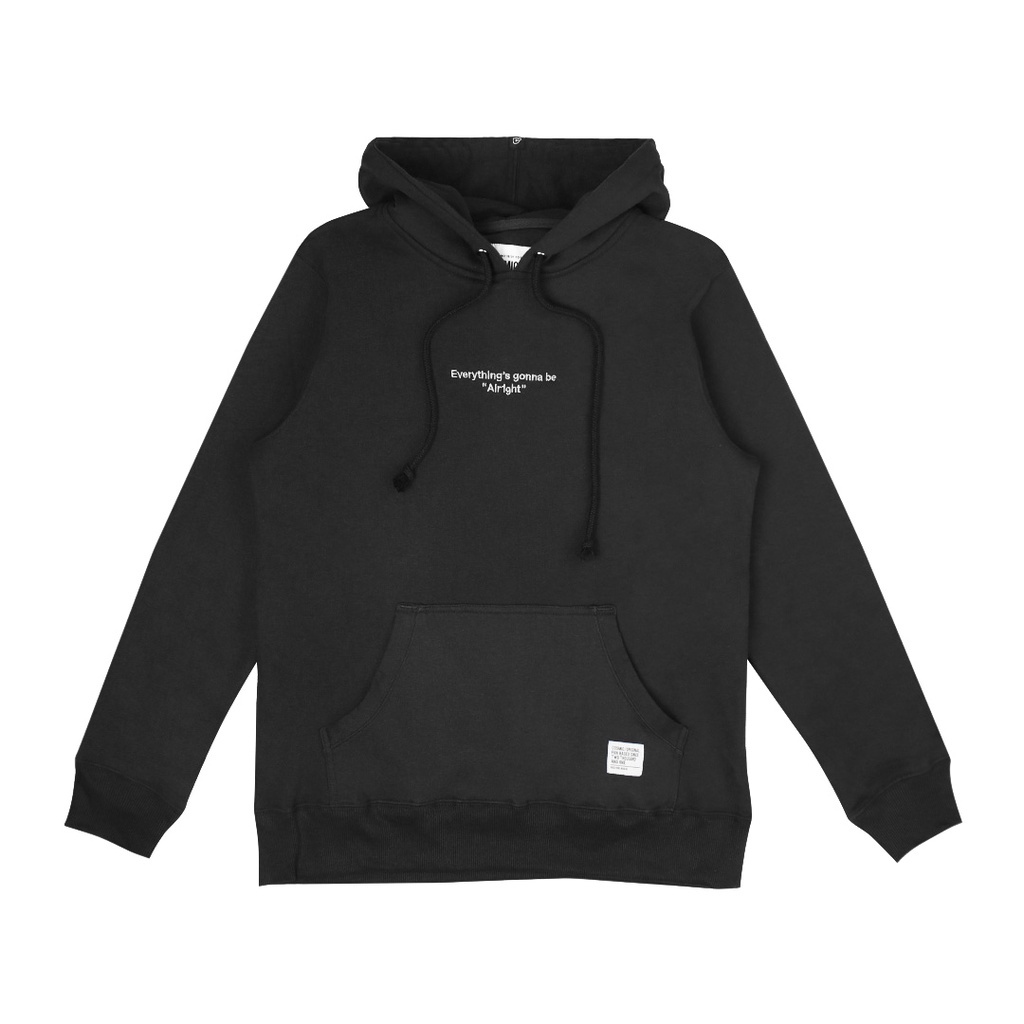 Sweater Hoodie ALRIGHT BLACK SIZE M L XL XXL