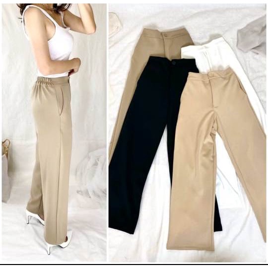 CELANA KULOT SCUBA SLETING / CELANA KULOT HIGHWAIST / Kulot Basic Wanita &quot;Best Seller&quot;