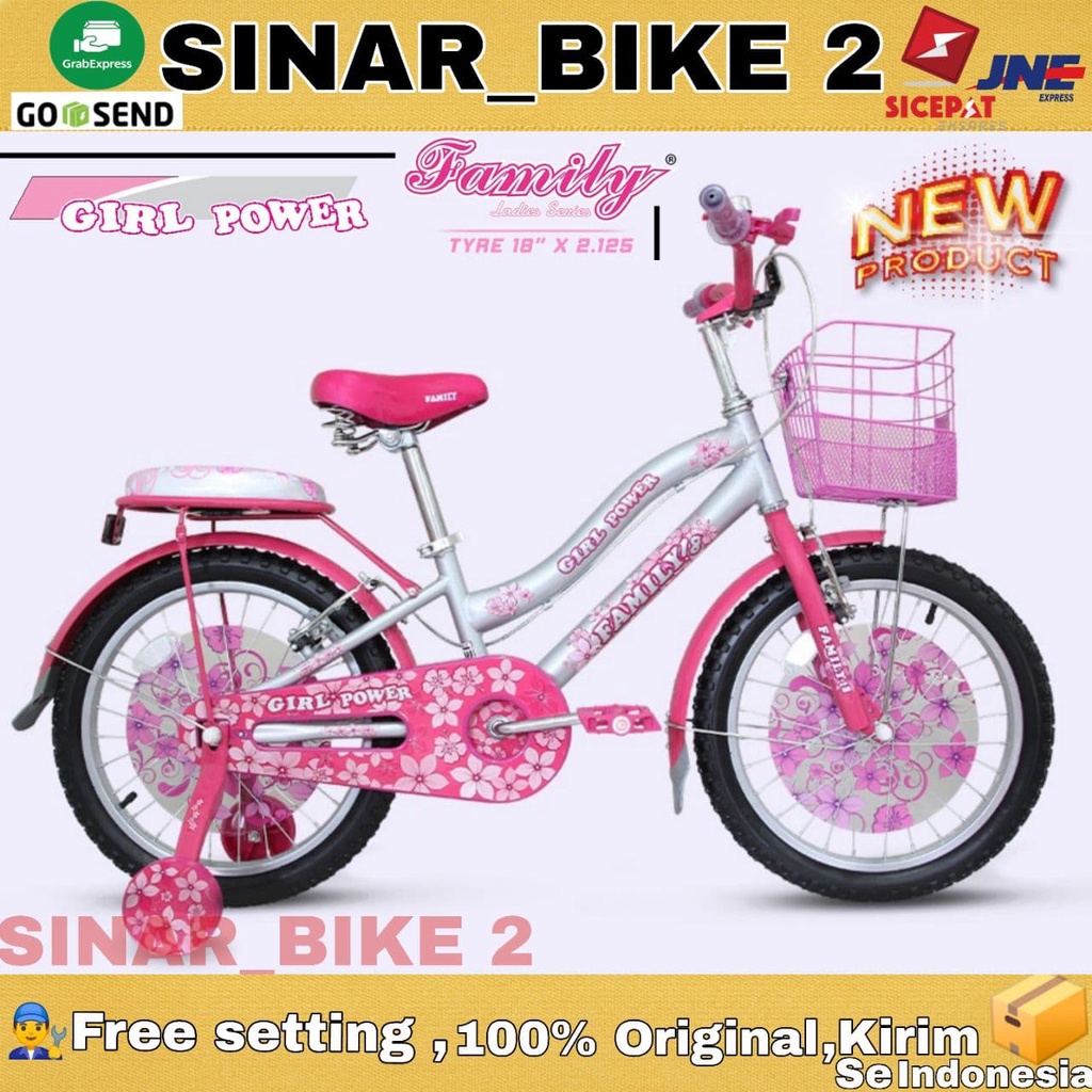 Sepeda Anak Perempuan Mini CTB FAMILY GIRL POWER 12 16 18 &amp; 20 Inch