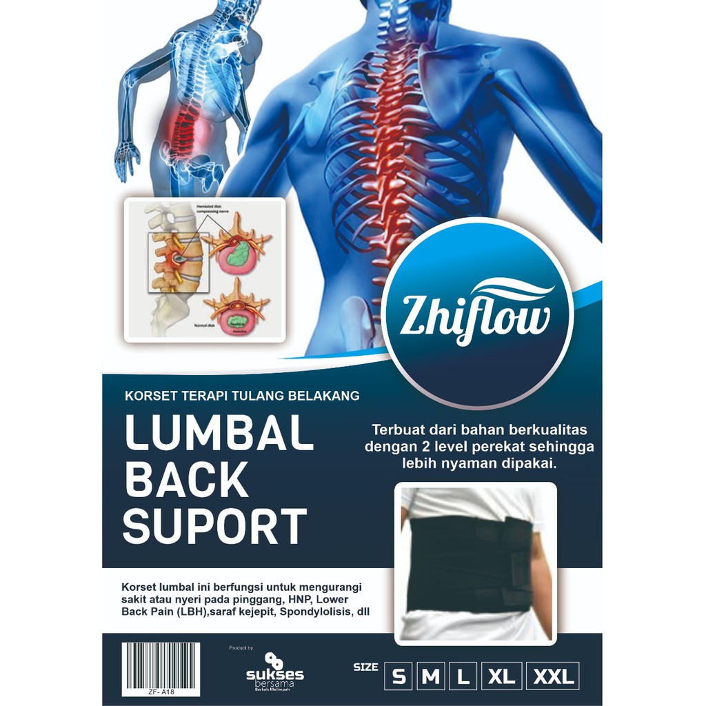 Korset Tulang Belakang Lumbal Original Sacro Support HNP LBP UKURAN L