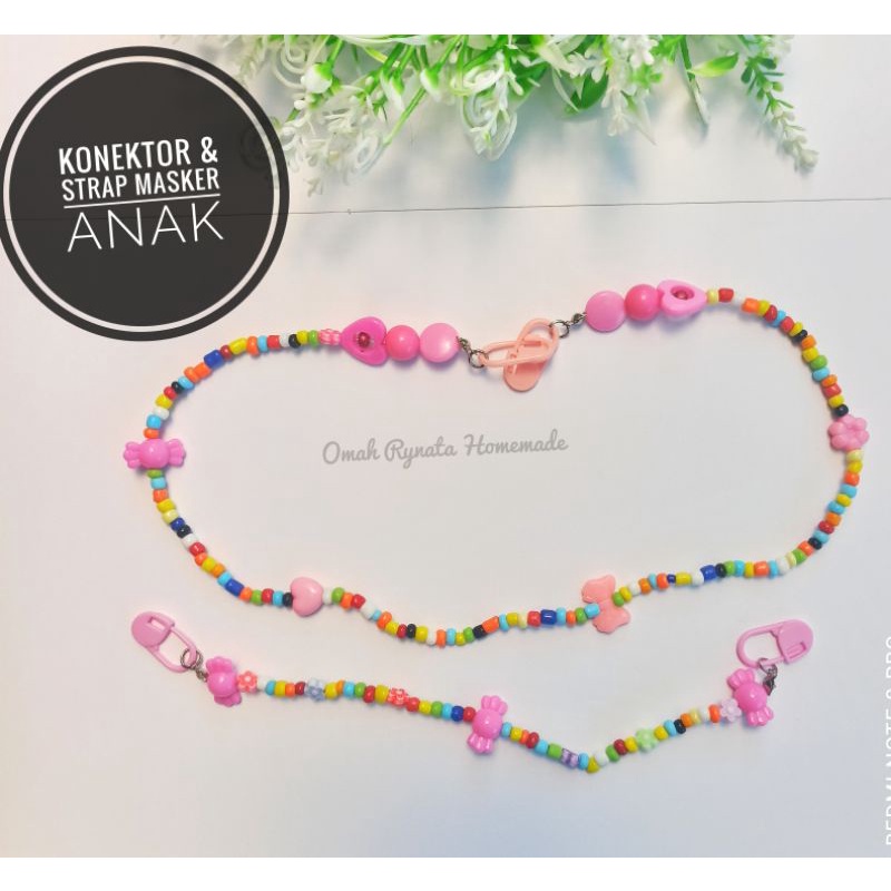 Set Strap Masker / Konektor Masker Anak Perempuan / konektor masker anak