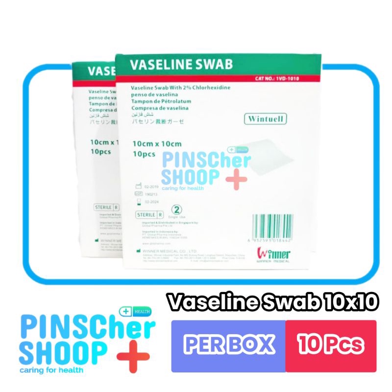 VASELINE SWAB 10 X 10 CM WINNER ISI 10 PCS / BOX