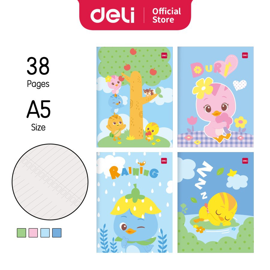 Jual Deli CNA558 Writing Book Notebook Buku Tulis Sekolah A5 38 42 58 ...
