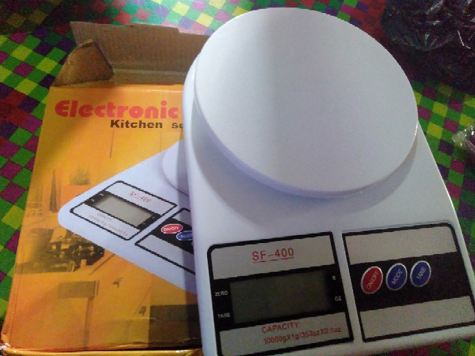 【toko360】 Free Battery Timbangan Dapur Kue Digital Kitchen Scale 10kg Gram Sf400 Sf 400 Sf-400 Batre
