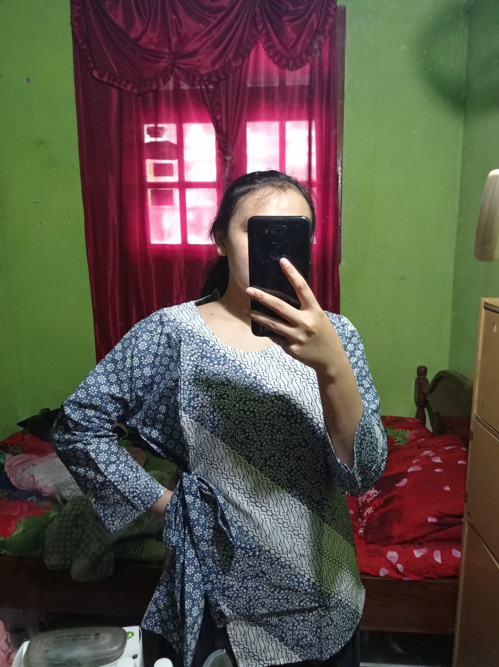 Batik Wanita Asj Sa Hrb026 Kenongo Kemeja Tosca Pendek