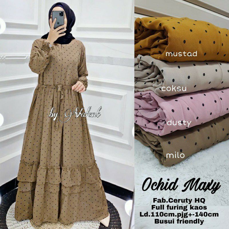 GAMIS POLKADOT #OCHID MAXY CERUTY BABYDOL