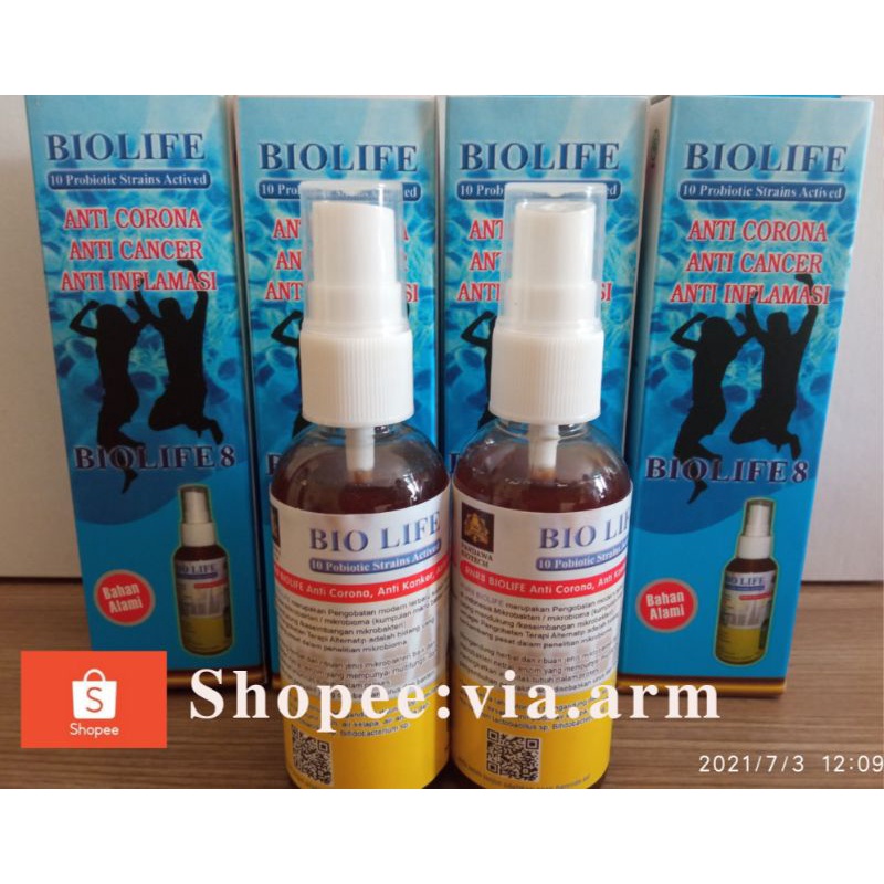 Biolife 8 isi 60 ml Anti virus corona varian baru.mengandung 10 Probiotik Strains Actived