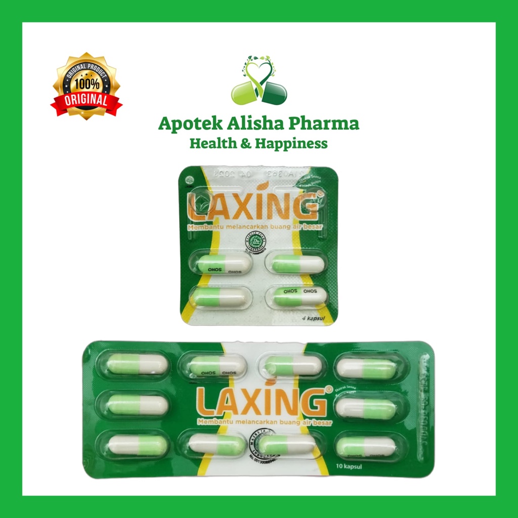 LAXING Strip 10 Kapsul - Obat Pencahar untuk Melancarkan Buang Air Besar