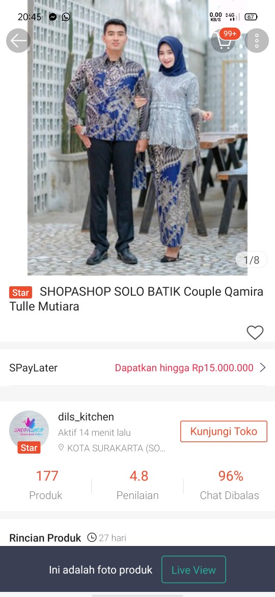 Shopashop Solo Batik Couple Qamira Tulle Mutiara