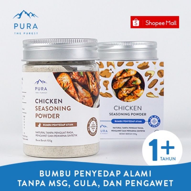 

Pura Chicken Seasoning Powder / Bumbu Penyedap Non MSG Ayam - 100 g