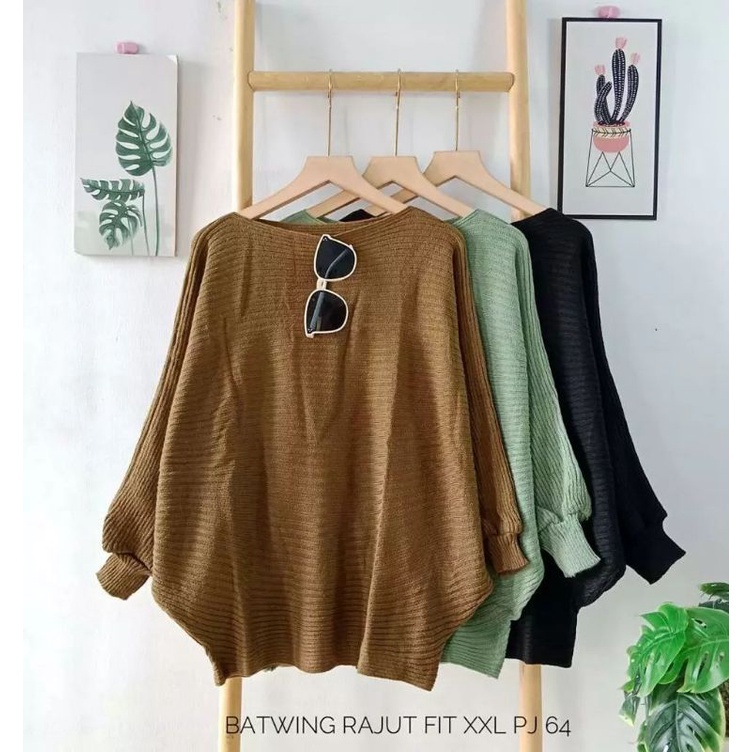BRB - SWEATER  | LASPERAL RAJUT BATWING | SWEATER OVERSIZE | BLOUSE RAJUT | LASPERAL BATWING WANITA 
