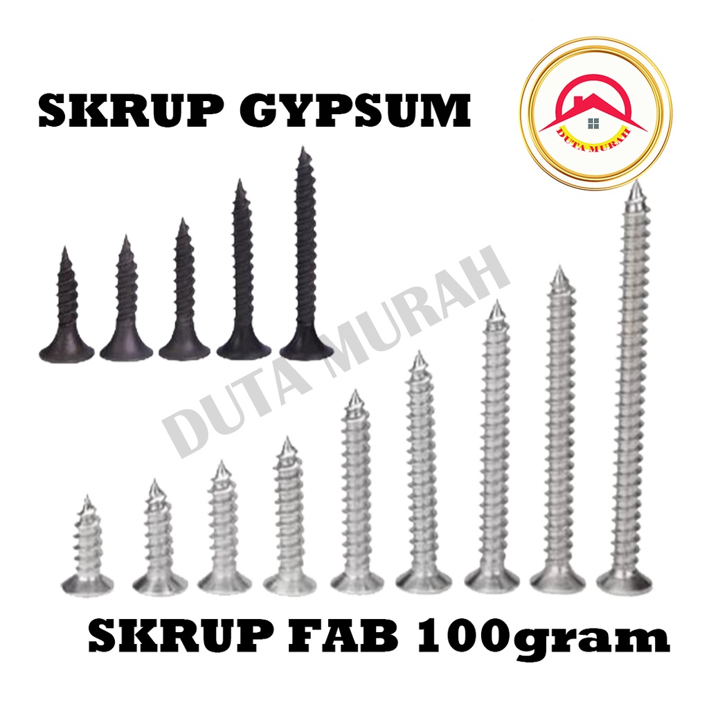 Sekrup  Skrup FAB / Sekrup Gypsum Harden screw (100 gram)