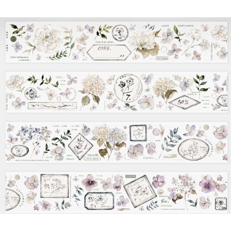 

sample 1m freackles tea green leaf PET tape scrapbook journal journaling bujo