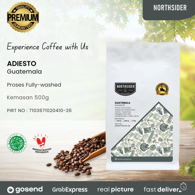 

[ COD ] BIJI KOPI ARABIKA GUATEMALA ADIESTO WASHED - 500GR NORTHSIDER COFFEE BERGARANSI Kode 290