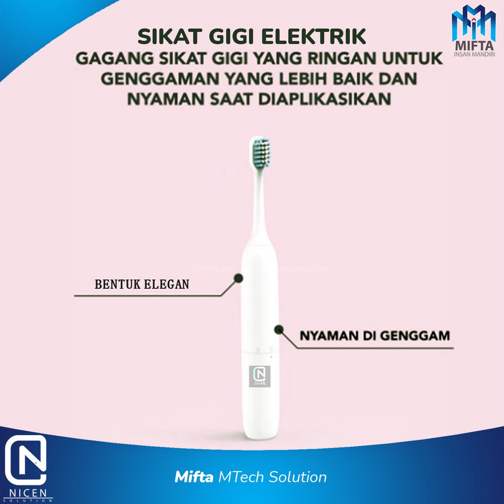 SIKAT GIGI ELEKTRIK NICEN / NICEN ELEKTRIC TOOTHBRUSH / SIKAT GIGI