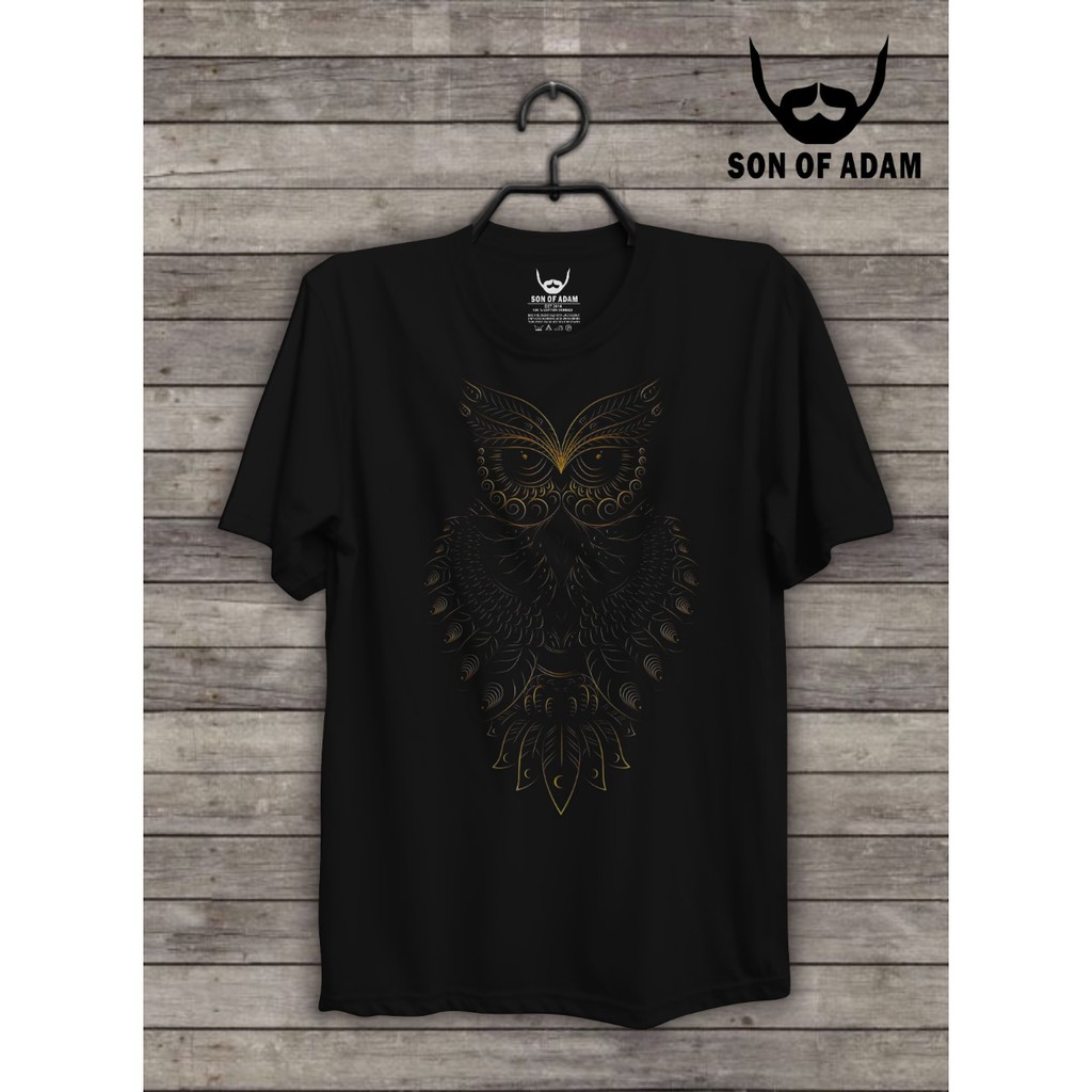 KAOS PRIA CUSTOM SABLON DTG DESAIN OWL